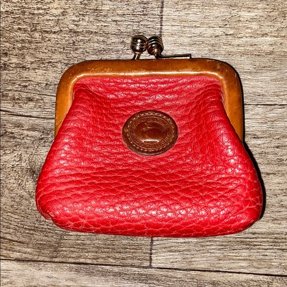 Vintage red coin purses Dooney & bourke